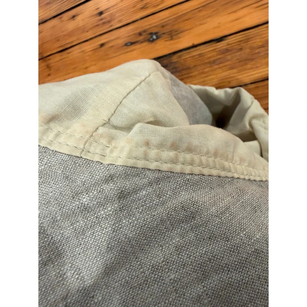 Ann Taylor Bucket Hat Grey Linen Minimalist Coastal Summer Sun Hat fisherman